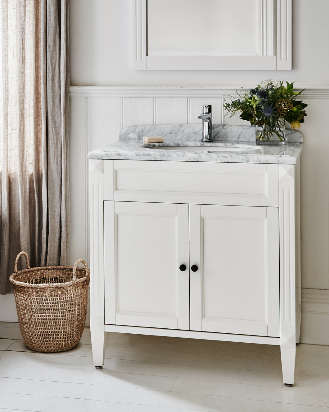 French Provincial Timber Marble Bathroom Vanity Hudson_1