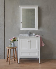 Hamilton Bathroom Mirror Cabinet 667 - White – Birch & Oak Home Living
