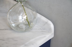 Hampton Timber Bathroom Vanity Blue 800mm Marble
