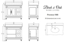 French Provincial Bathroom Vanity White Provence1000 Specifications
